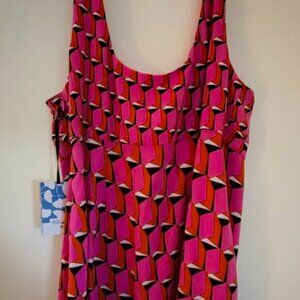 DVF for Target hot pink and orange shift dress NWT